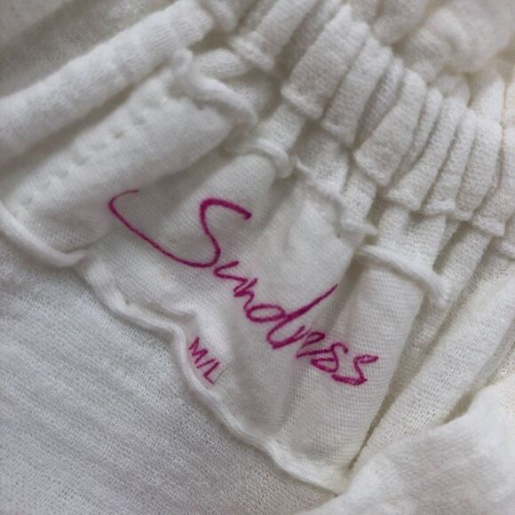 Sundress Poly Dress in Tulum White & Mix Red Embroideries - Picture 5 of 9